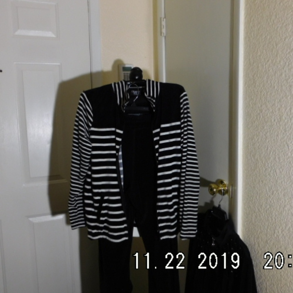 Velour Jacket and Pants Black